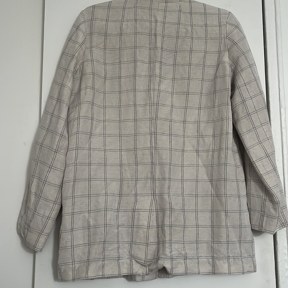 Madewell Dorest Linen Blazer in Windowpane - Picture 7 of 12